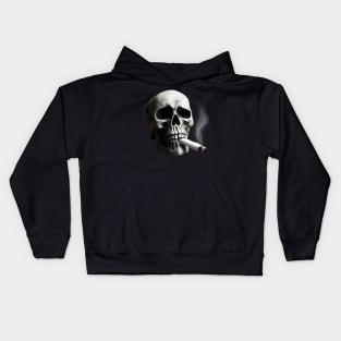 Skull With Cigarette Kids Hoodie